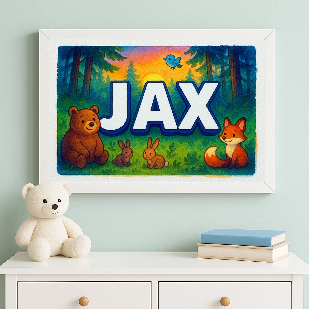 Personalized name art for Jax