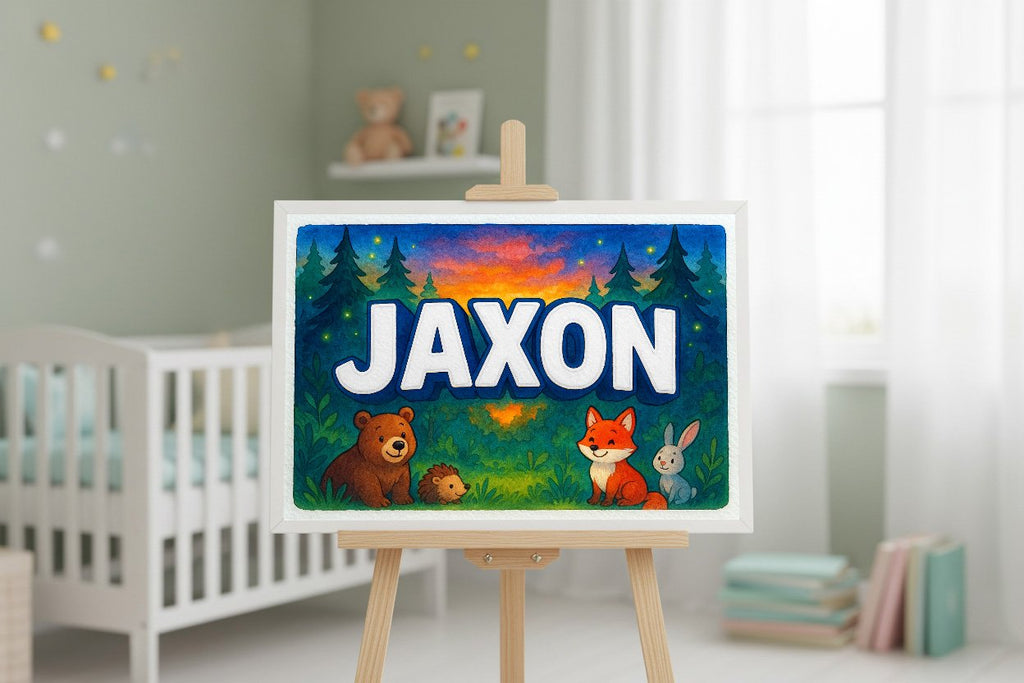 Personalized name art for Jaxon