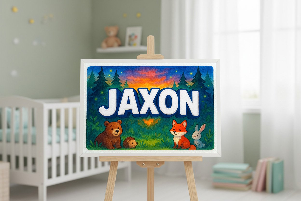 Personalized name art for Jaxon