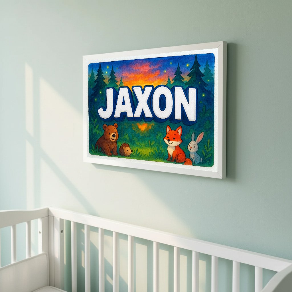 Personalized name art for Jaxon