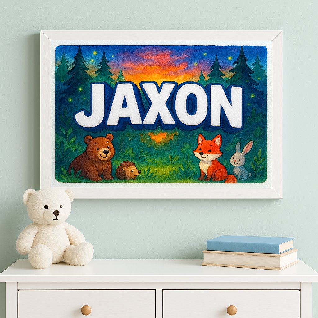 Personalized name art for Jaxon