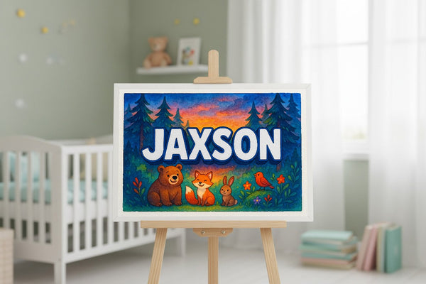 Jaxson’s Personalized Forest Friends Art