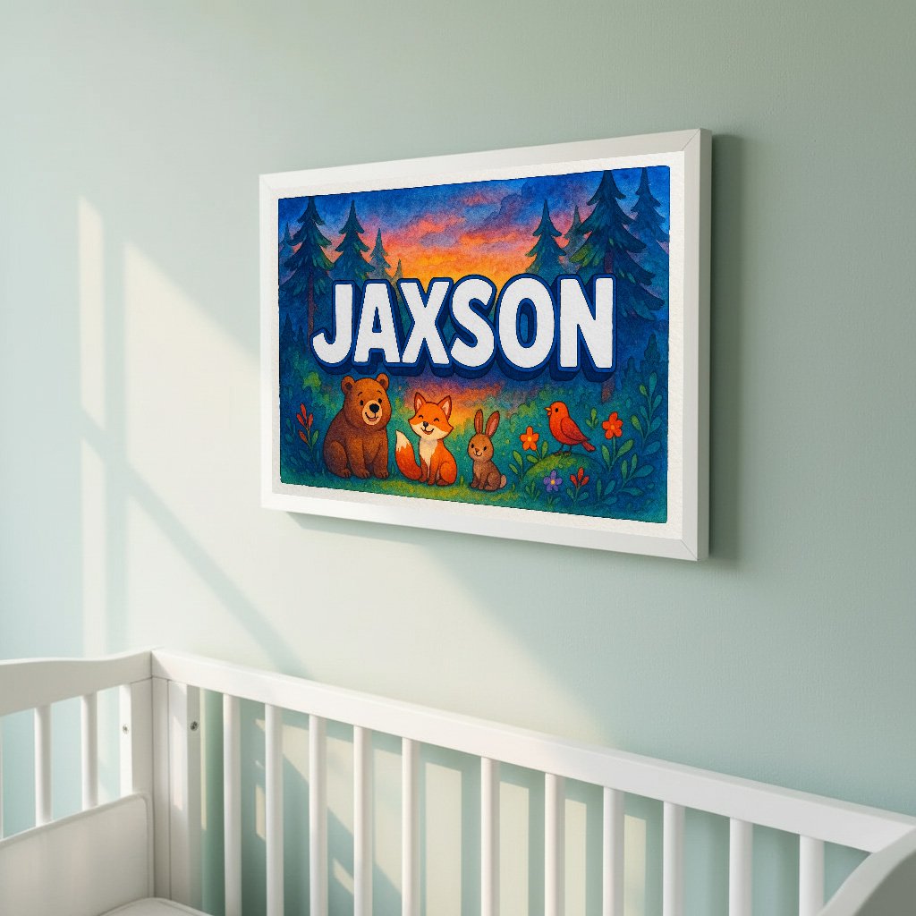 Personalized name art for Jaxson