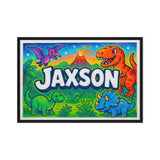 Jaxson Name Art - Dinosaur Adventure personalized wall print for kids