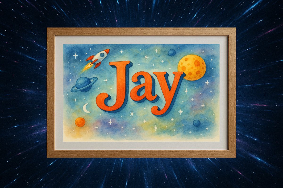 Jay Personalized Outer Space Art 972
