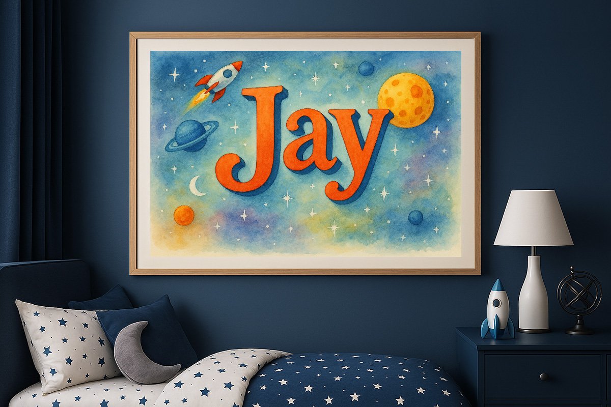 Jay Personalized Outer Space Art 972