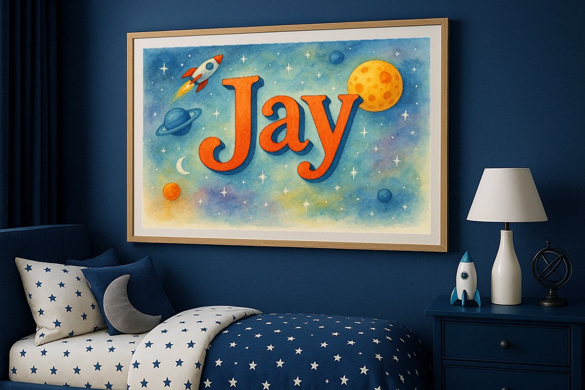 Jay Personalized Outer Space Art 972