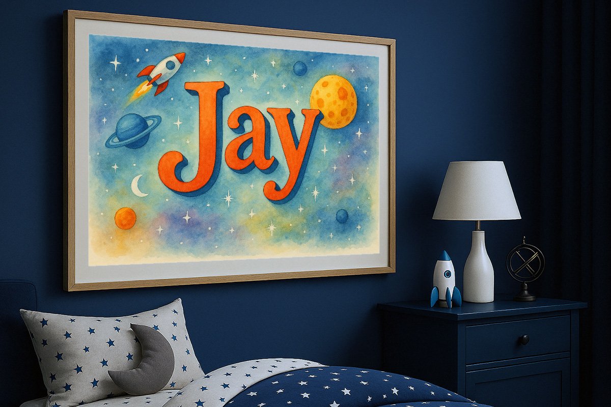 Jay Personalized Outer Space Art 972