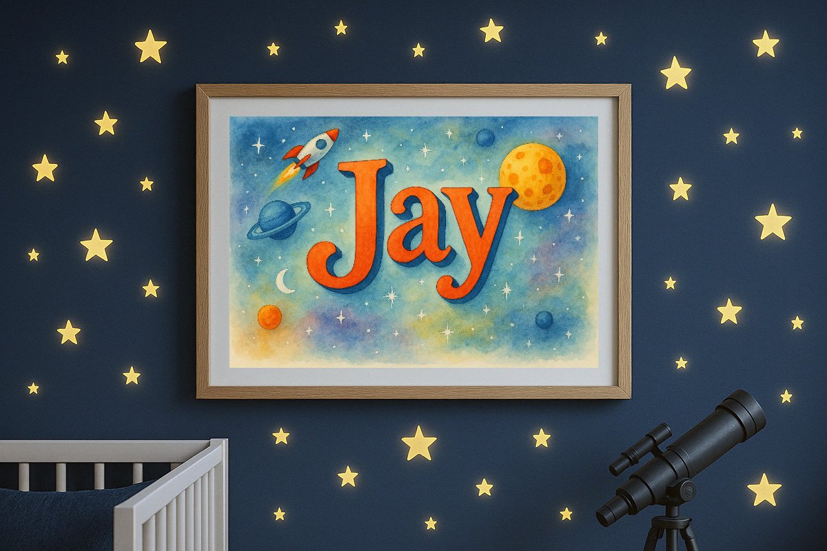 Jay Personalized Outer Space Art 972