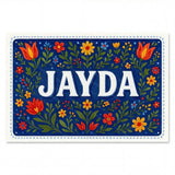 Jayda Name Art - Floral Farmhouse personalized wall print for kids