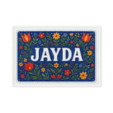 Jayda Name Art - Floral Farmhouse personalized wall print for kids