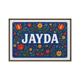 Jayda Name Art - Floral Farmhouse personalized wall print for kids