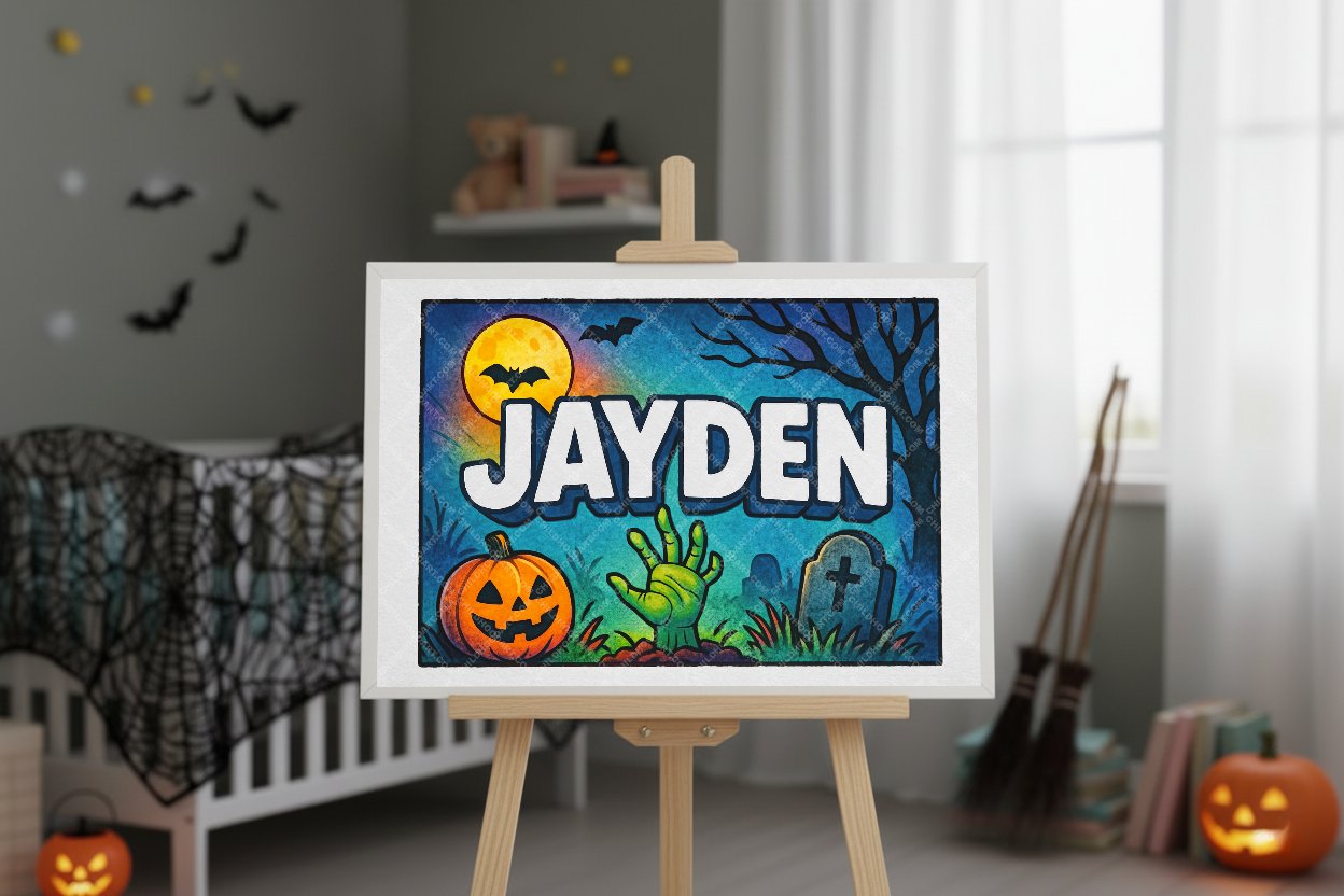 Personalized name art for Jayden