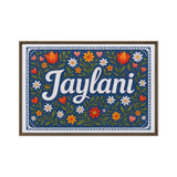 Jaylani Name Art - Floral Farmhouse personalized wall print for kids