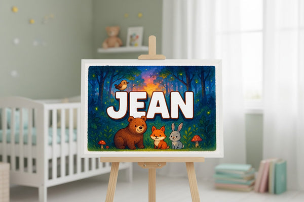 Jean’s Personalized Forest Friends Art