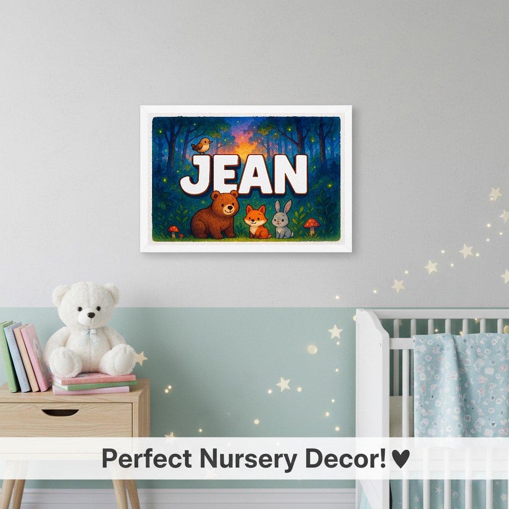 Personalized name art for Jean