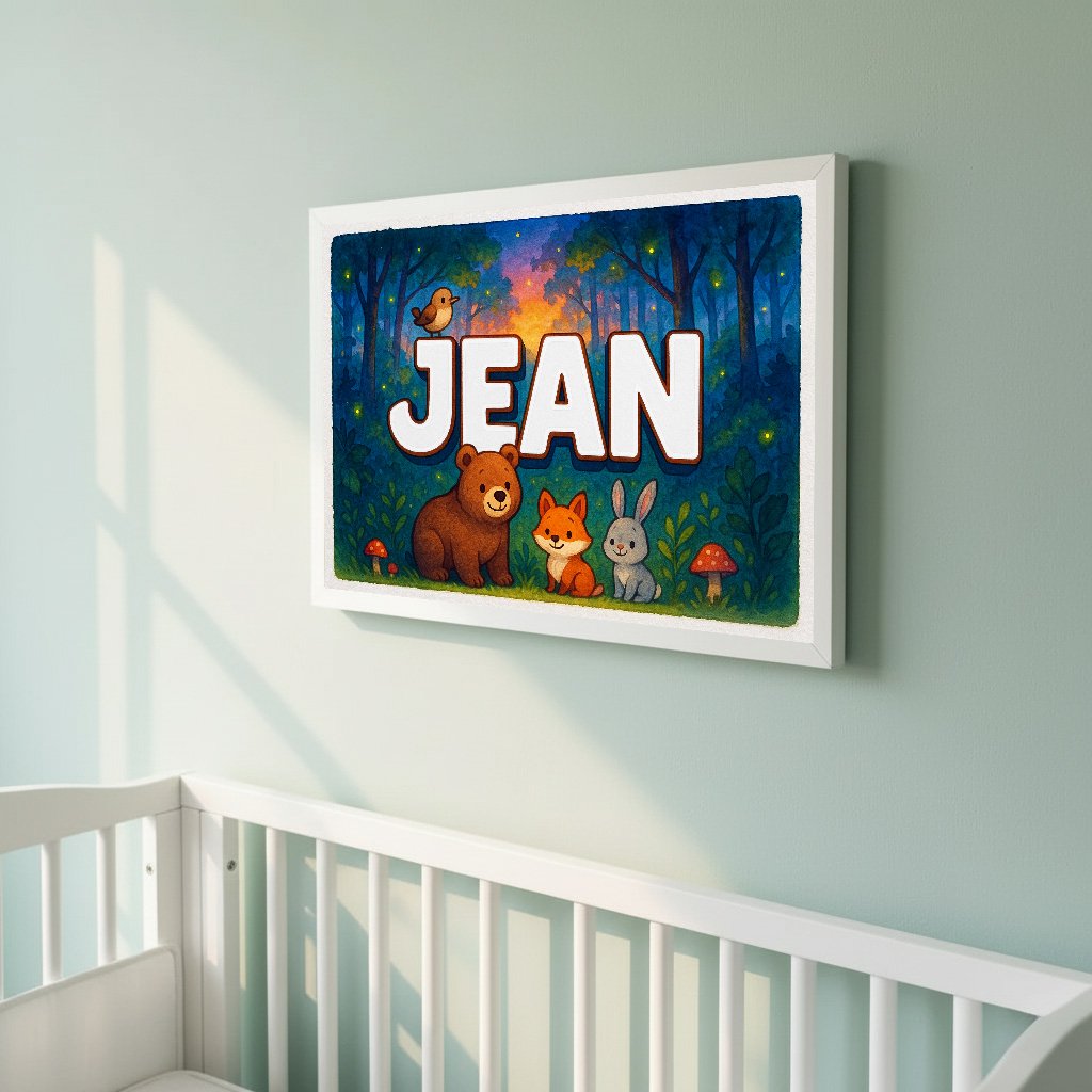 Personalized name art for Jean