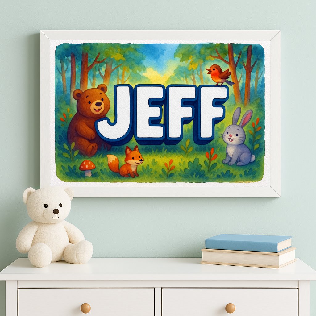 Personalized name art for Jeff