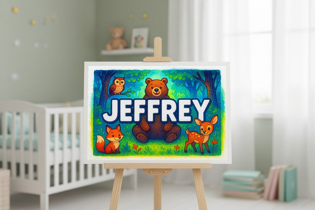 Personalized name art for Jeffrey