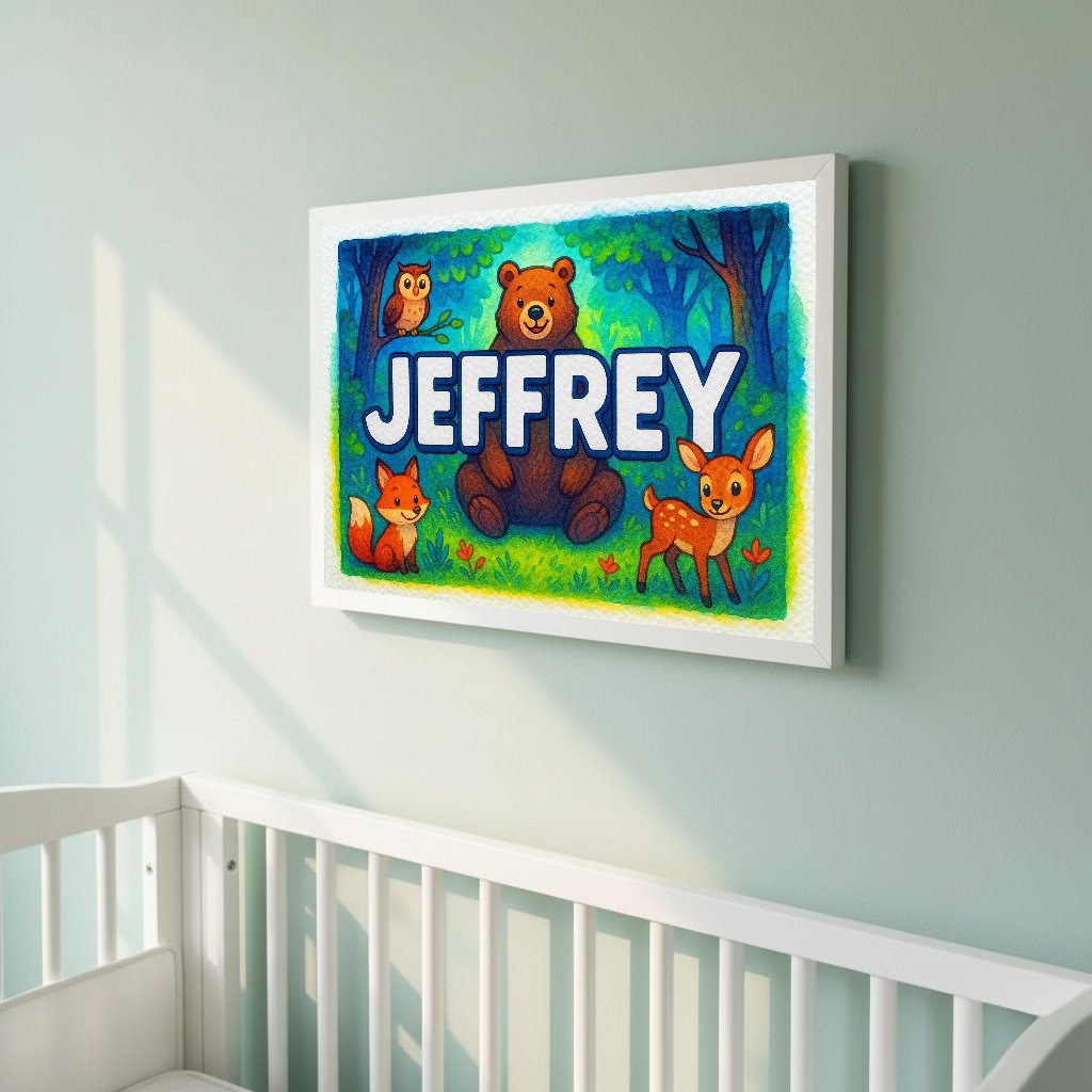 Personalized name art for Jeffrey