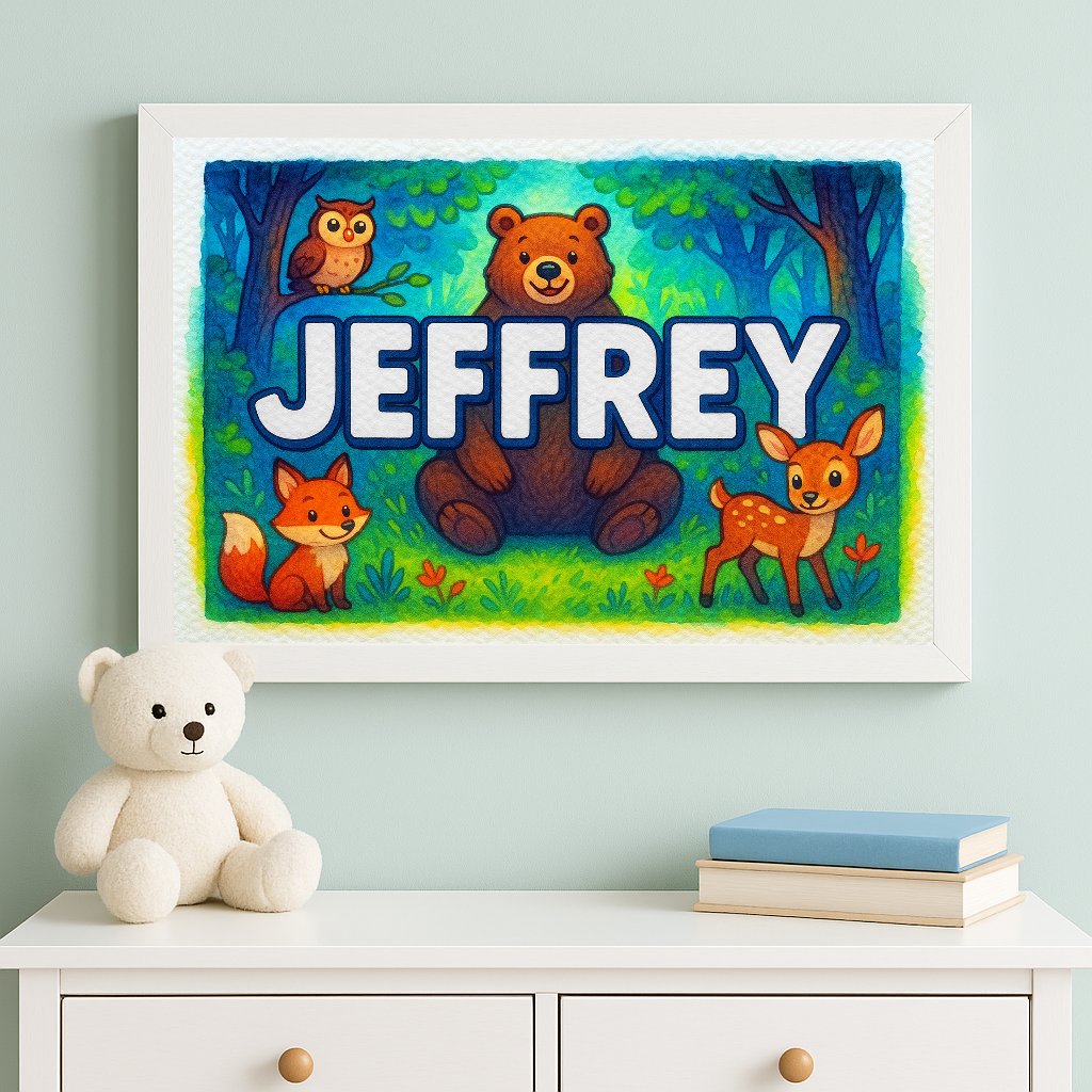 Personalized name art for Jeffrey