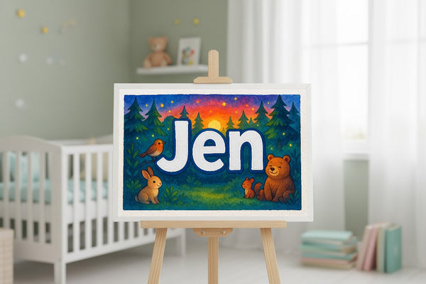 Jen’s Personalized Forest Friends Art