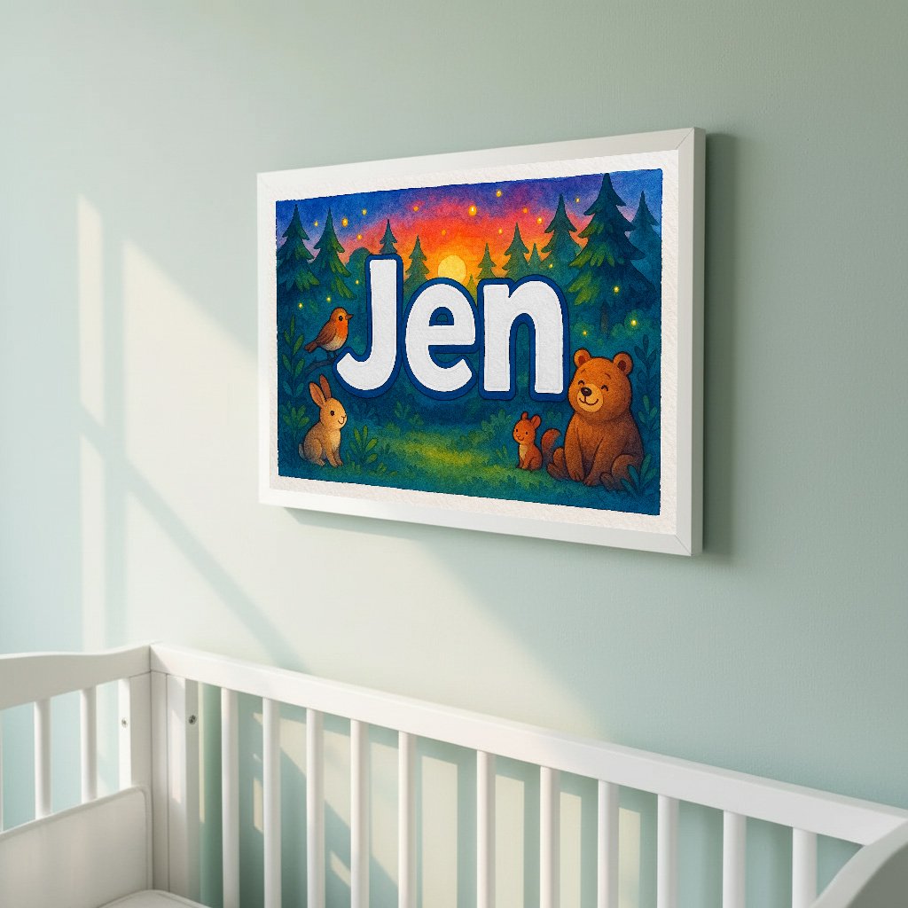 Personalized name art for Jen