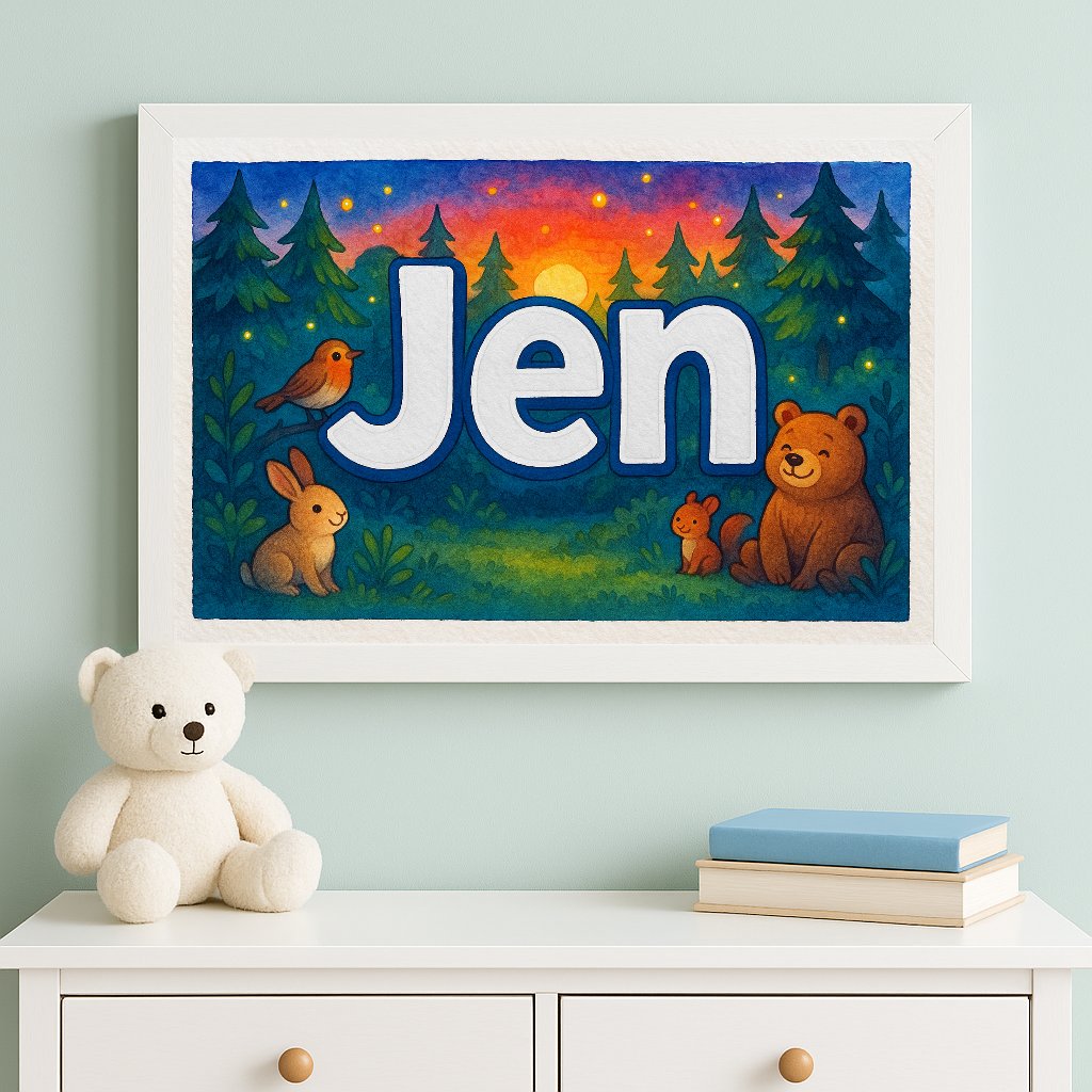 Personalized name art for Jen