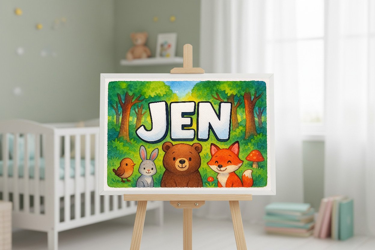 Personalized name art for Jen