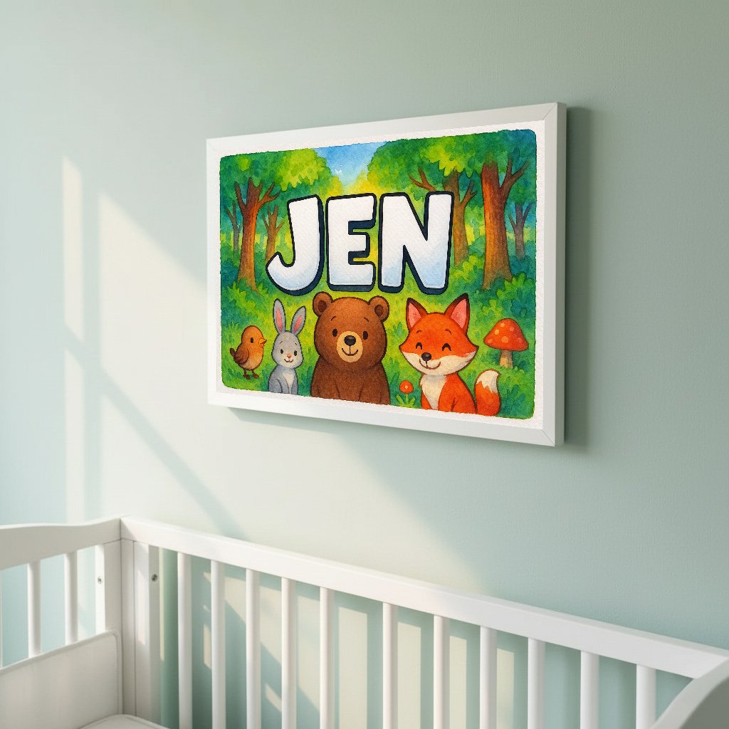 Personalized name art for Jen