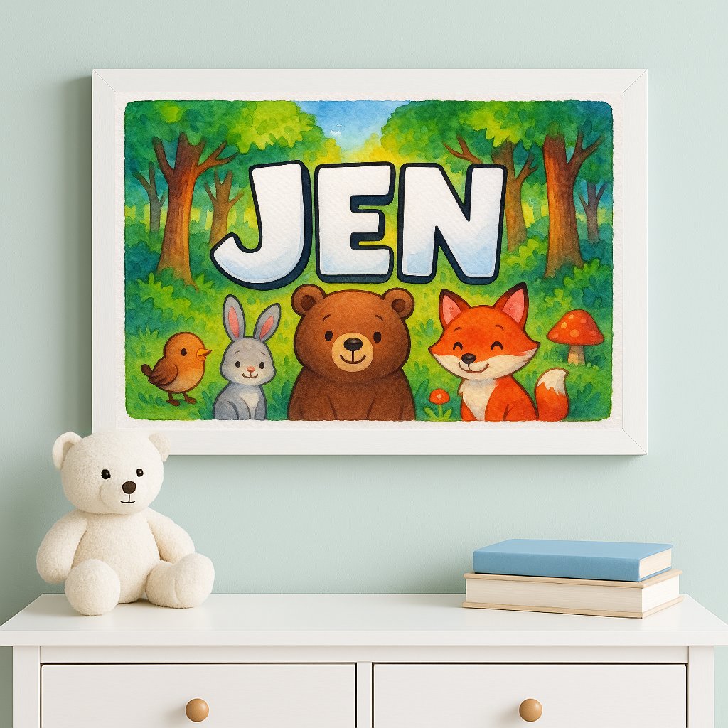 Personalized name art for Jen