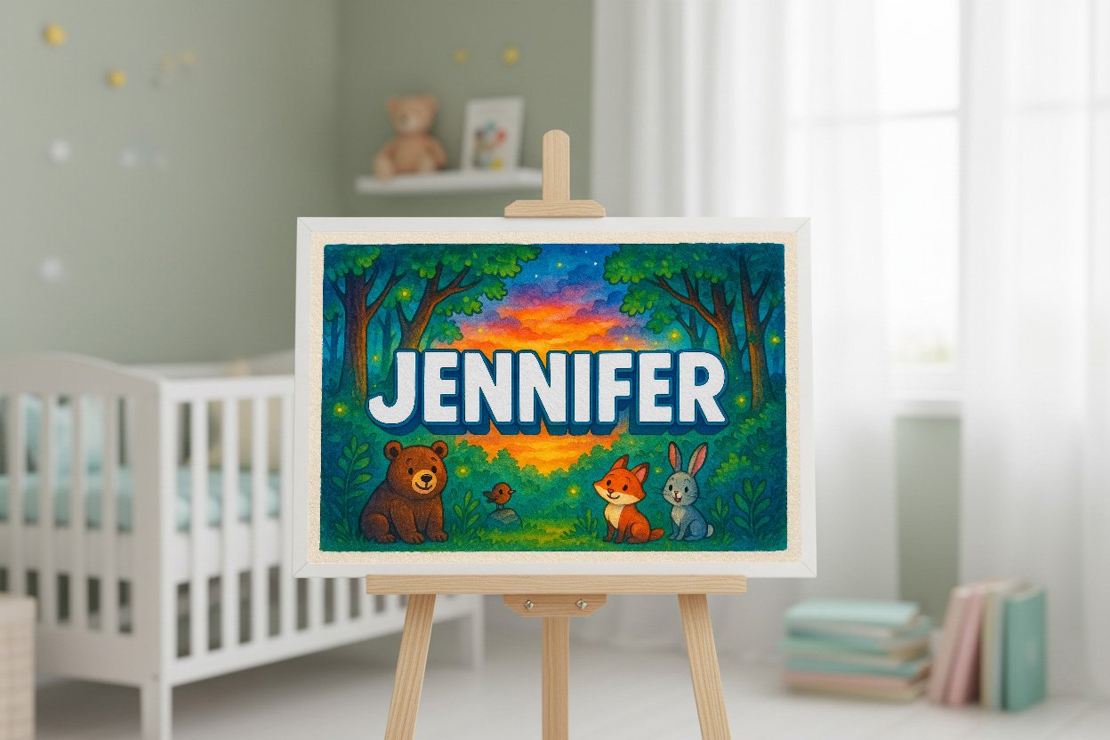 Personalized name art for Jennifer