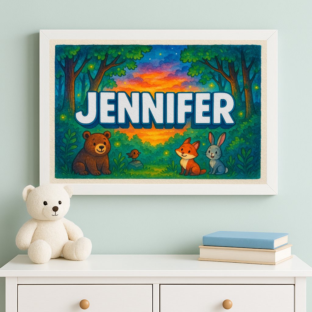 Personalized name art for Jennifer