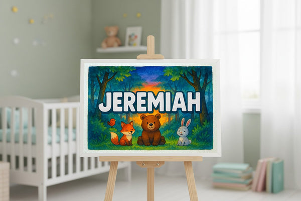 Jeremiah’s Personalized Forest Friends Art
