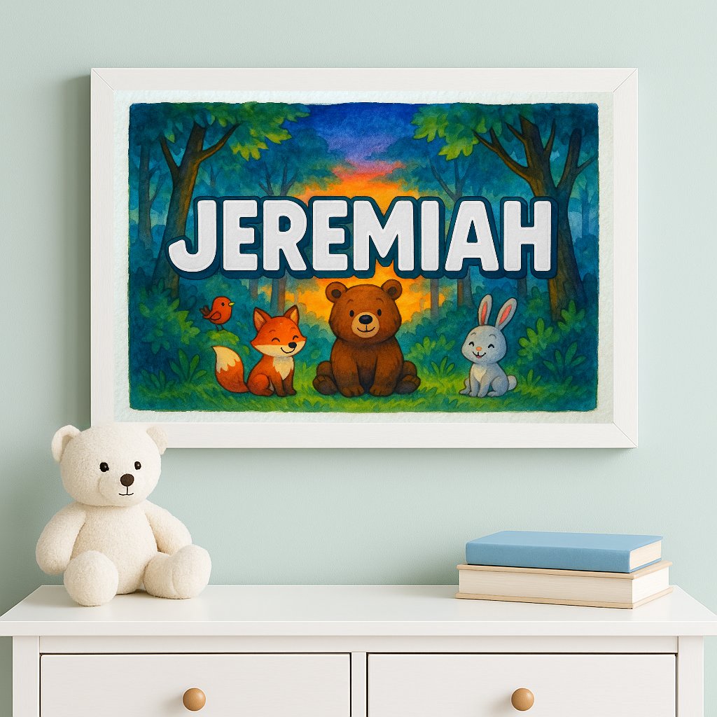 Personalized name art for Jeremiah