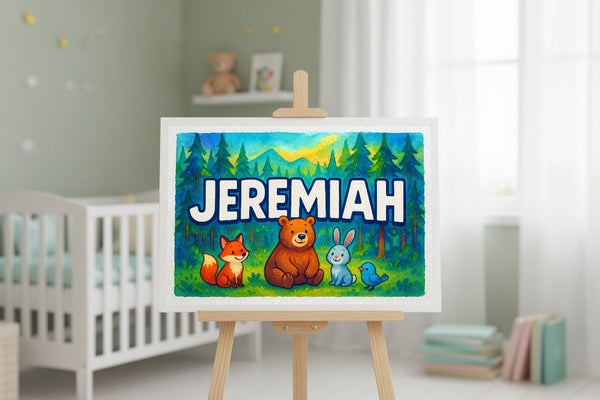 Jeremiah’s Personalized Forest Friends Art