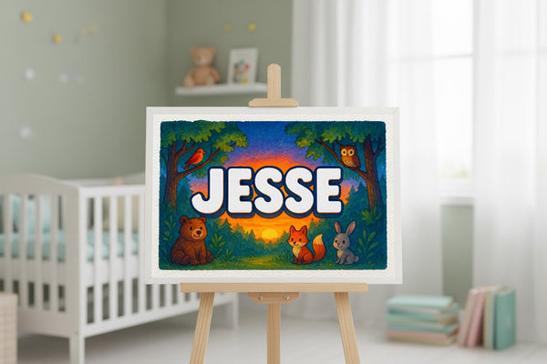 Jesse’s Personalized Forest Friends Art