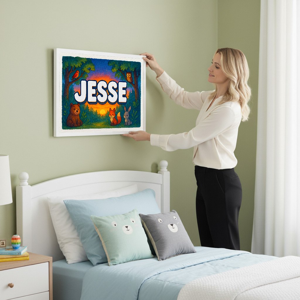 Personalized name art for Jesse