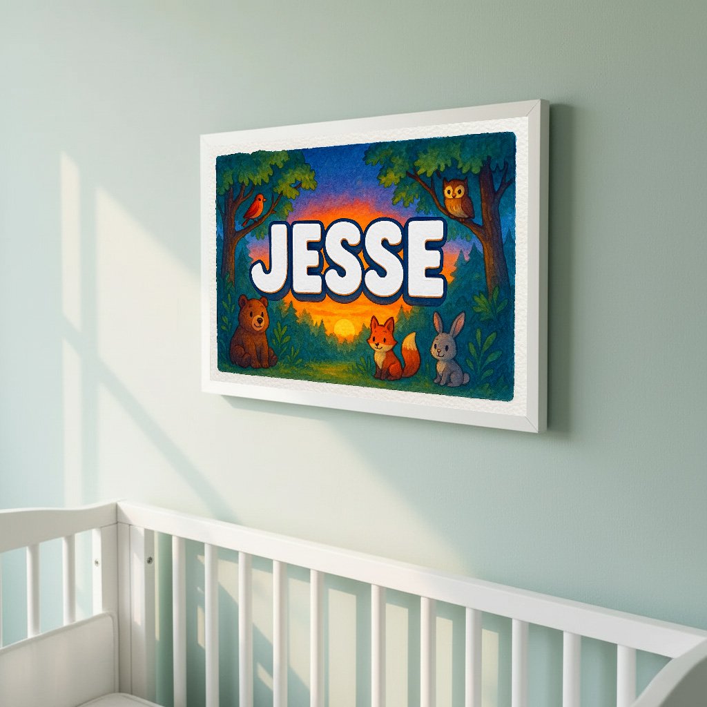 Personalized name art for Jesse
