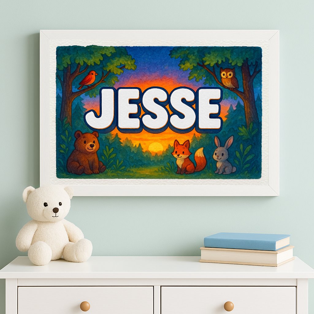 Personalized name art for Jesse