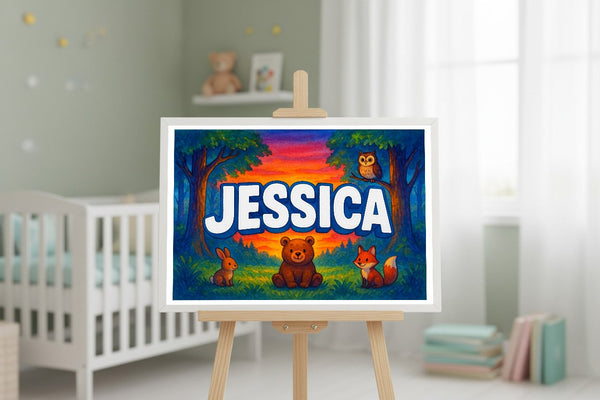 Jessica’s Personalized Forest Friends Art