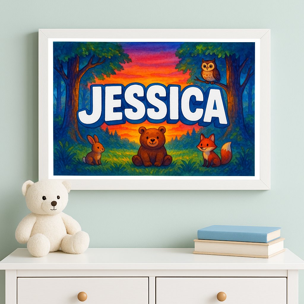 Personalized name art for Jessica