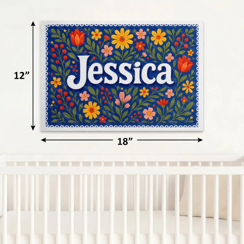 Calm personalized name art for Jessica