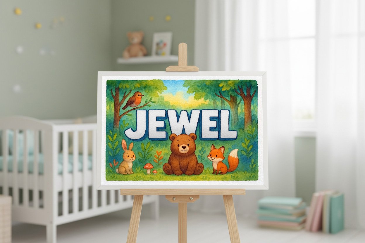 Personalized name art for Jewel