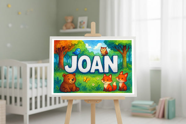 Joan’s Personalized Forest Friends Art