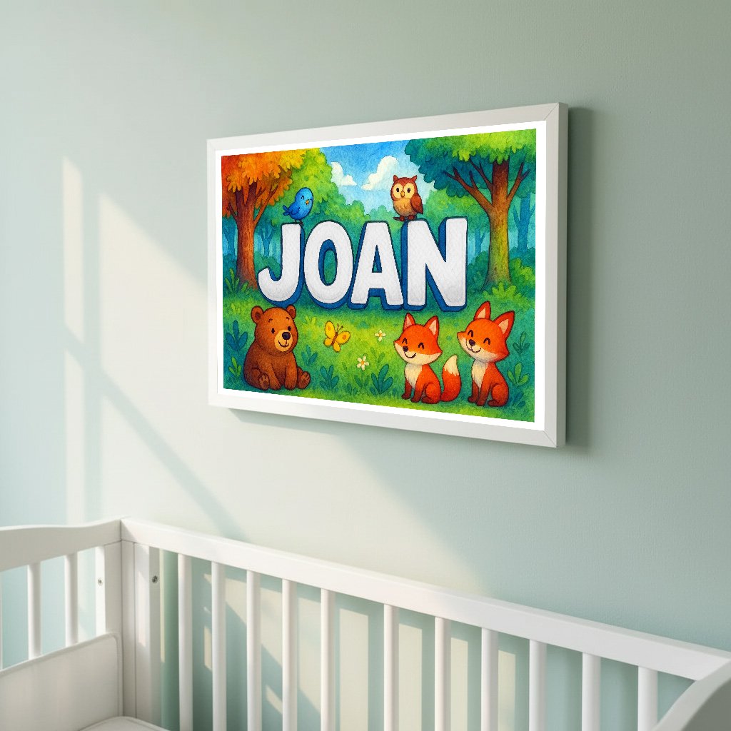 Personalized name art for Joan