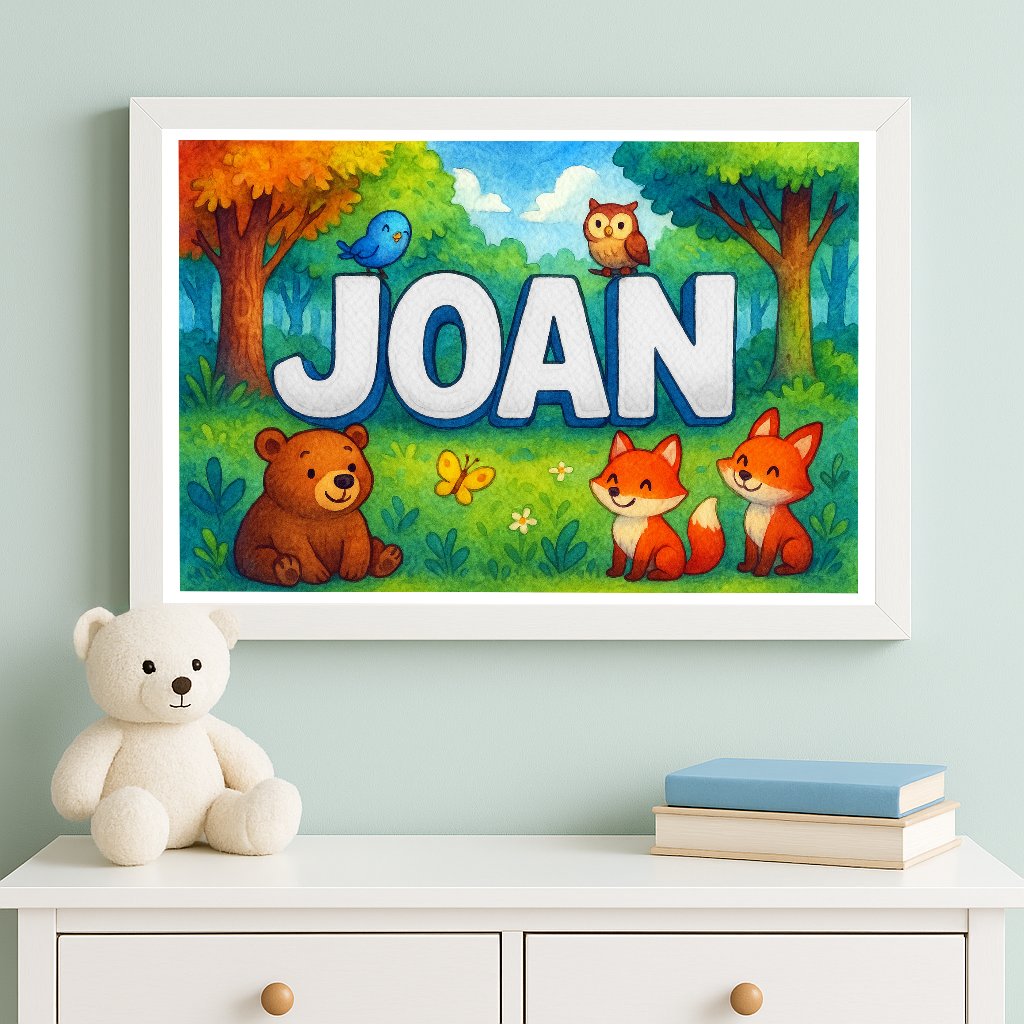 Personalized name art for Joan