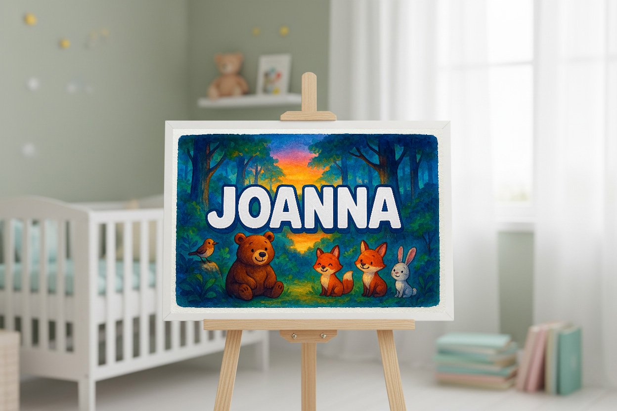 Personalized name art for Joanna