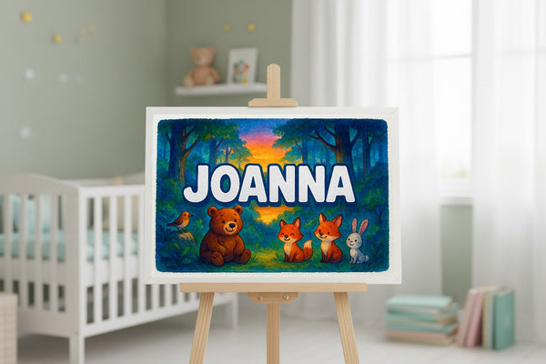 Joanna’s Personalized Forest Friends Art