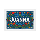 Joanna Name Art - Floral Farmhouse personalized wall print for kids